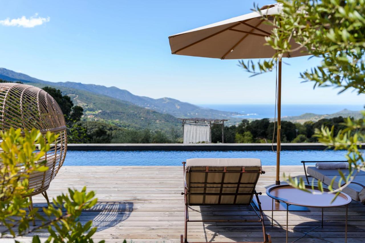 Terre De Maquis, Maison D'Hotes Vue Mer Corse Hotell Sari-D'orcino Exteriör bild